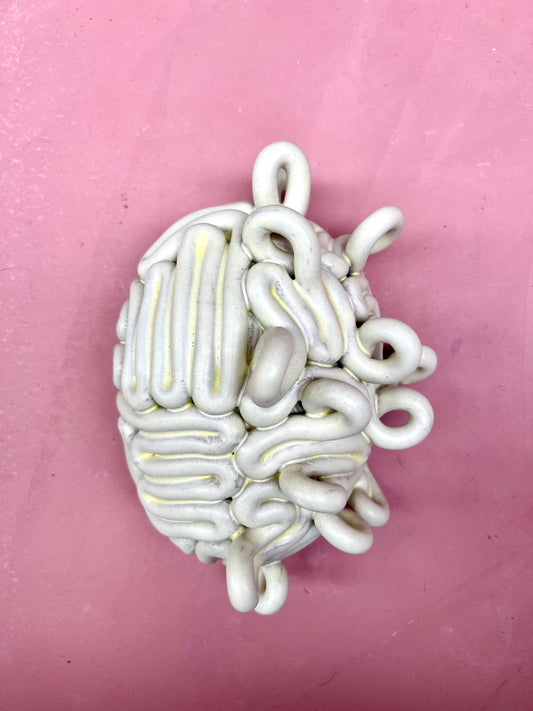 Krøllet hjerne lysegul (stor)