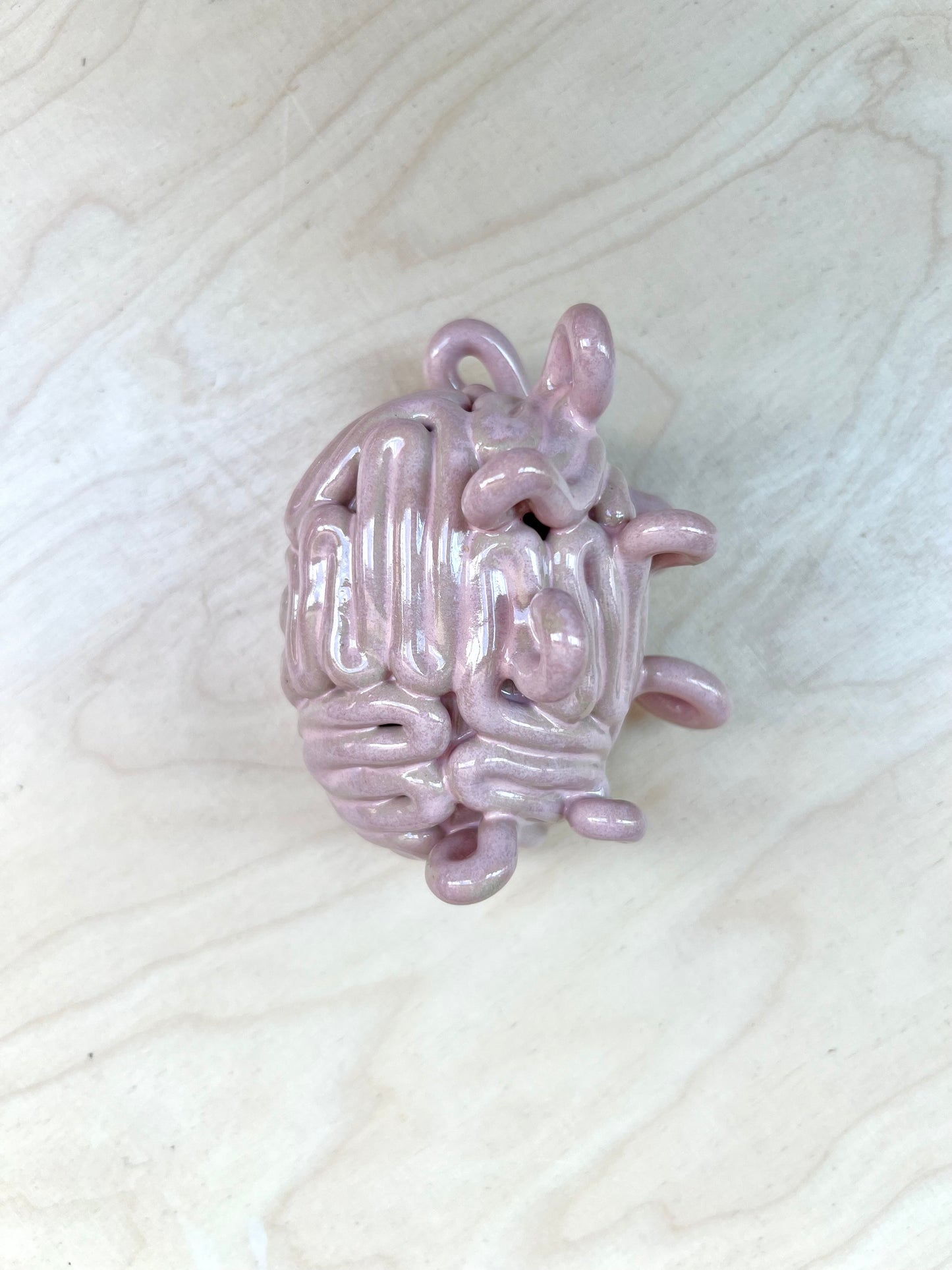 Krøllet hjerne lys rosa (mini)