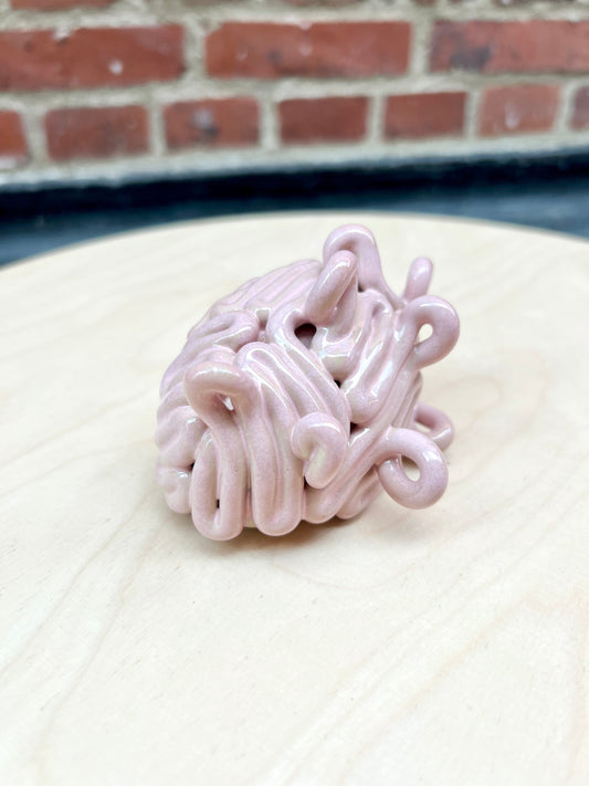 Krøllet hjerne lys rosa (mini)