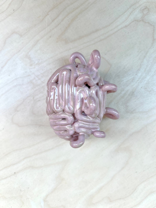 Krøllet hjerne lys rosa (mini)